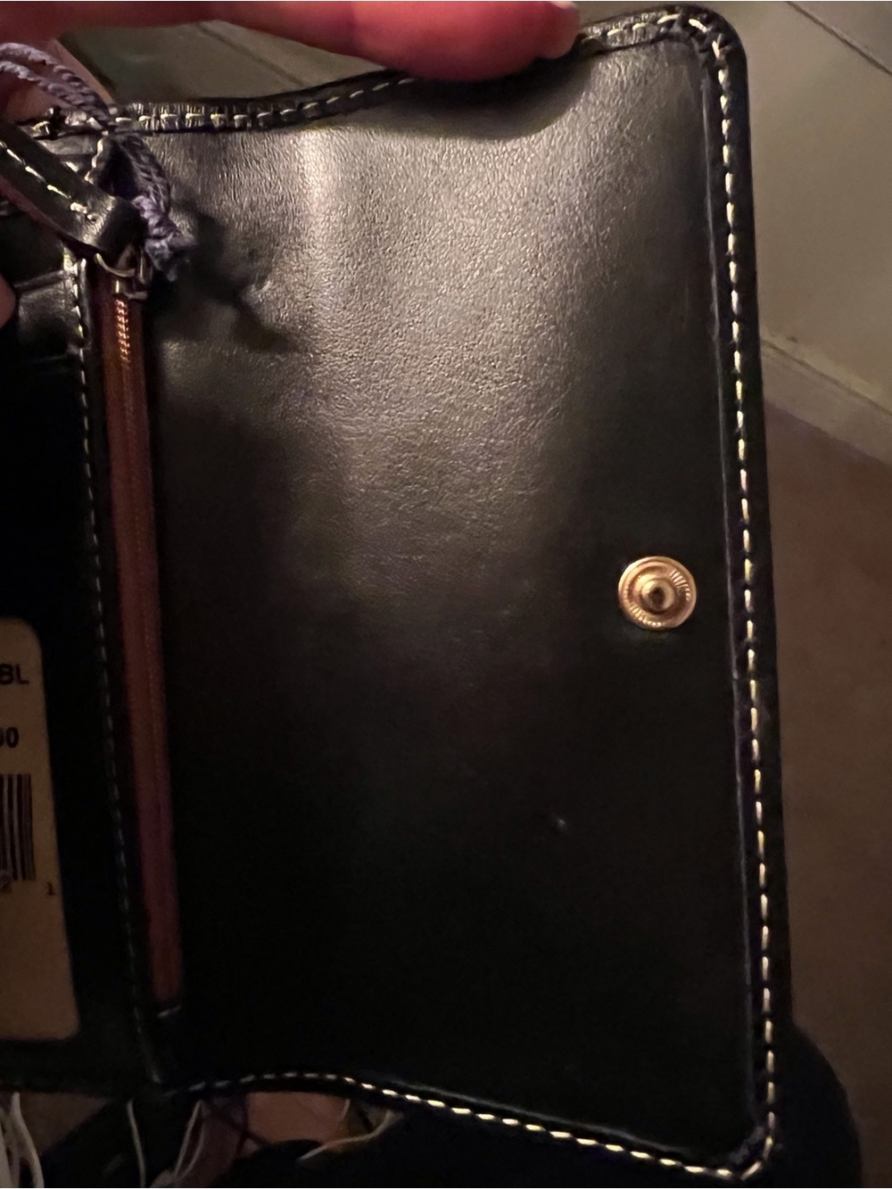 Dooney & Bourke Black Leather Wallet with Gold Logo Plaque - Picture 7 of 14